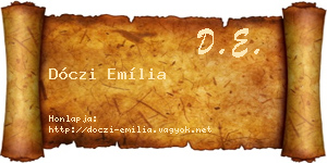 Dóczi Emília névjegykártya