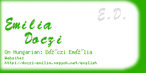 emilia doczi business card